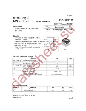 IRF7465PBF datasheet  